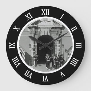 Vintage Monaco Principality princely palace USB Ch Large Clock