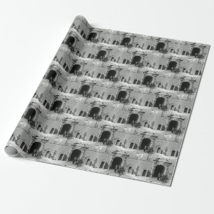 Vintage Monaco Principality princely palace Wrapping Paper