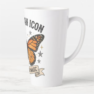 Vintage Monarch Butterfly American Icon Lumbar Pil Latte Mug