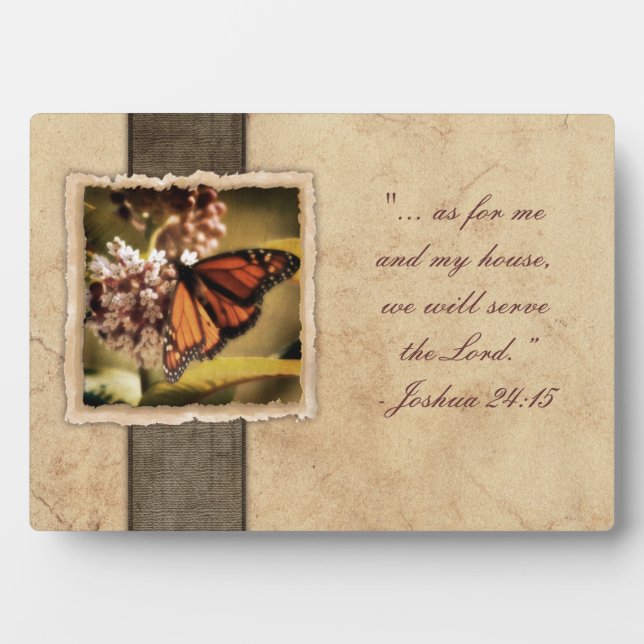 Vintage Monarch Butterfly Plaque (Front)