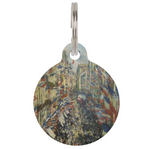 Vintage Monet French Flag Paris Street Art Pet Tag