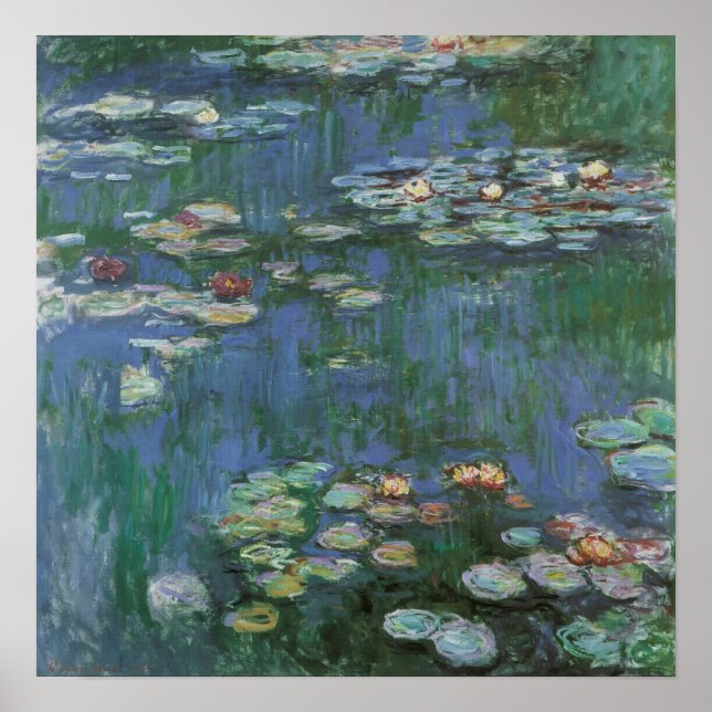 Vintage Monet Water Lilies Poster (Front)