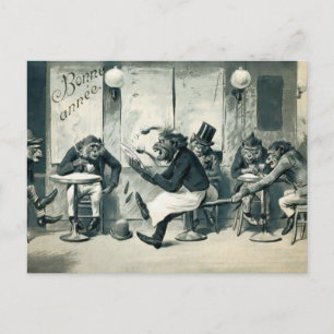 Vintage Monkey Bar Postcard