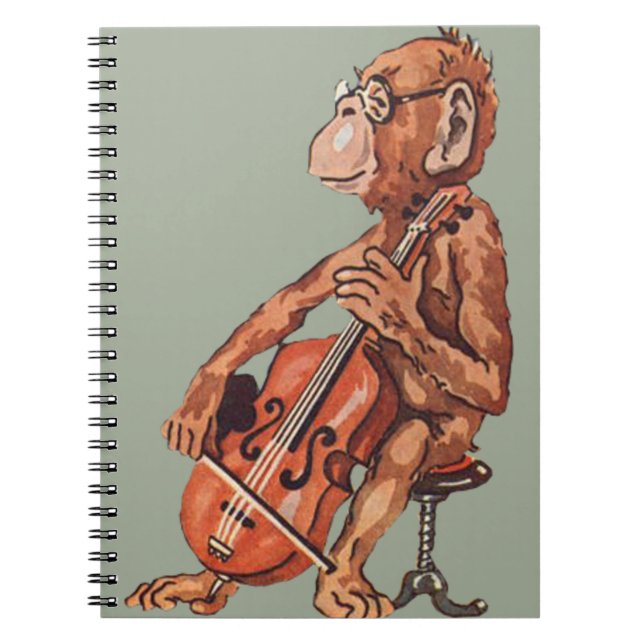 VINTAGE MONKEY MUSIC NOTEBOOK (Front)