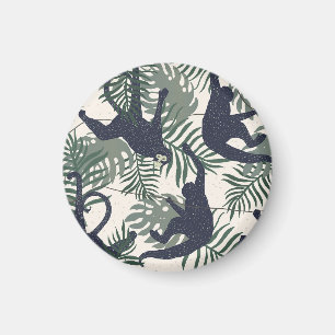 Vintage Monkey Pattern Magnet