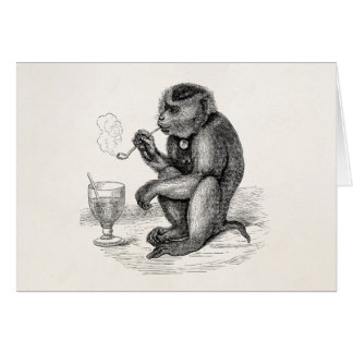 Vintage Monkey Smoking a Pipe Monkeys  Animal