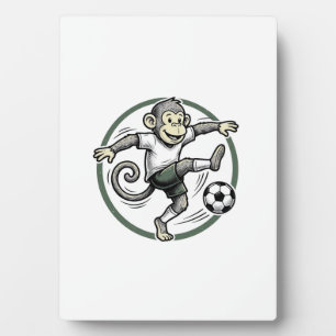 Vintage Monkey Soccer Player Engraving Shirt Desig Plaque