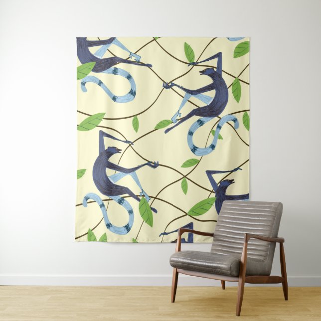 Vintage Monkeys Magnet Tapestry (In Situ)