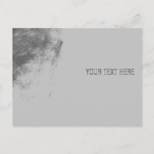 Vintage Monochrome Grunge Smudge Art Postcard