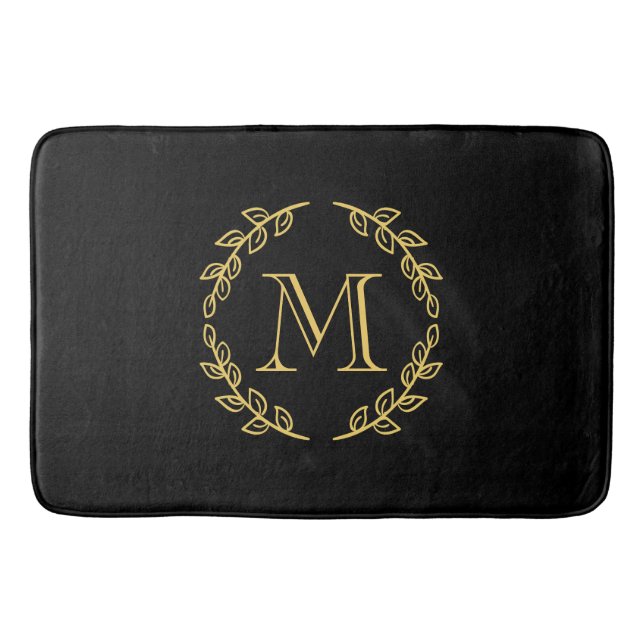 Vintage Monogram Bath Mat (Front)