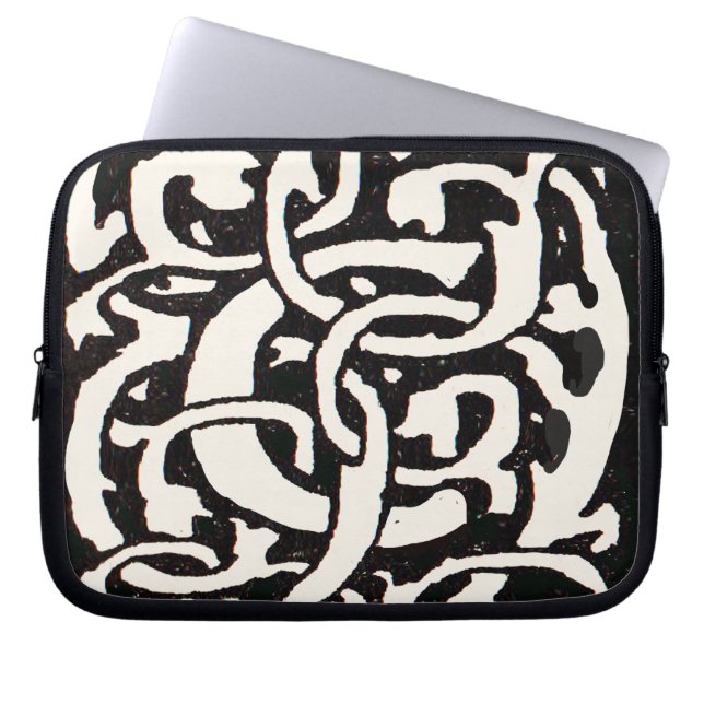 Vintage Monogram C Art Nouveau Letter Laptop Sleeve (Front)