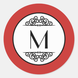 Vintage Monogram - Circle Sticker