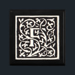 Vintage Monogram F Art Nouveau Letter Gift Box<br><div class="desc">Art nouveau Letters - Monograms from the Arts & Crafts Movement This letter F is a lovely rugged monogram created in 1901, and published in a set of books. The monogram F is surrounded by a wonderful hand-drawn vine pattern, very much in the style of the art nouveau patterns in...</div>
