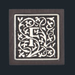 Vintage Monogram F Art Nouveau Letter Jewellery Box<br><div class="desc">Art nouveau Letters - Monograms from the Arts & Crafts Movement This letter F is a lovely rugged monogram created in 1901, and published in a set of books. The monogram F is surrounded by a wonderful hand-drawn vine pattern, very much in the style of the art nouveau patterns in...</div>
