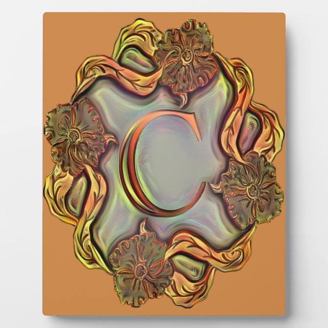 Vintage Monogram Featuring the Letter C  Plaque (Front)