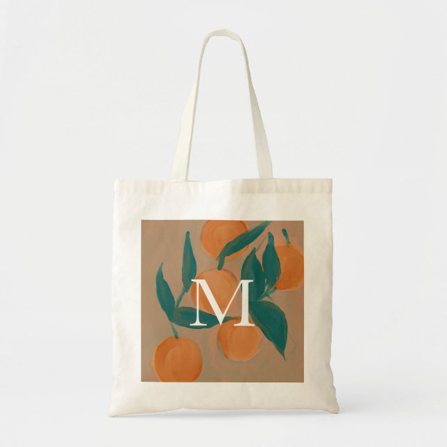 Vintage Monogram Fruit Vintage Budget Tote Bag (Front)