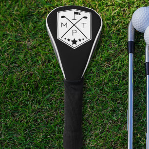 Vintage Monogram Golf Club Name Personalised Head Cover