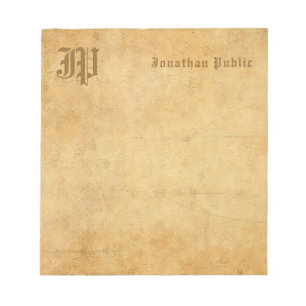 Vintage Monogram Handwriting Text Elegant Template Notepad