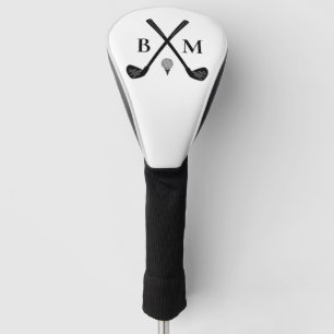 Vintage Monogram Initials Golf Club Logo Classy Golf Head Cover