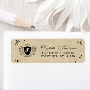 Vintage Monogram & Ink Stain Wedding