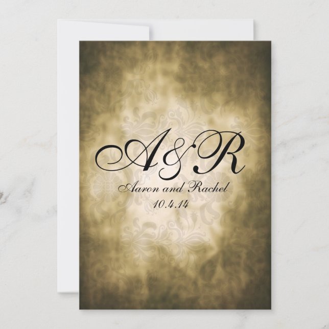 vintage monogram invitation (Front)