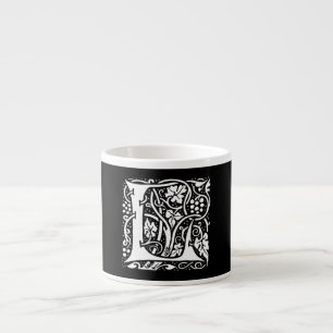 Vintage Monogram L Art Nouveau  Espresso Cup