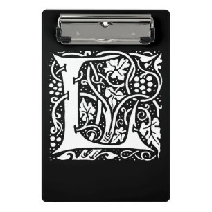 Vintage Monogram L Art Nouveau  Mini Clipboard