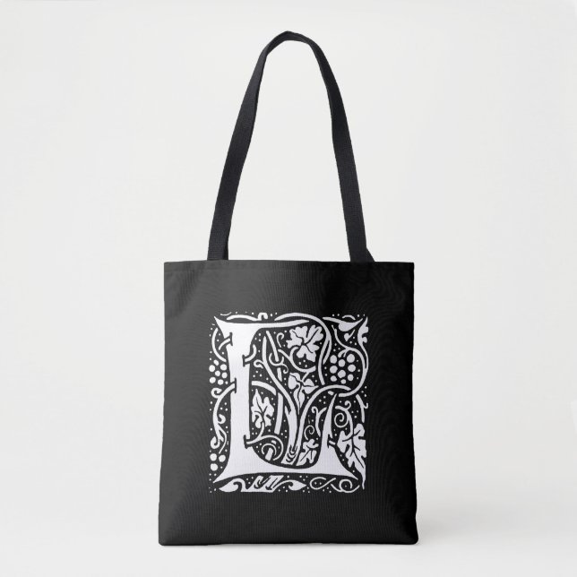 Vintage Monogram L Art Nouveau  Tote Bag (Front)
