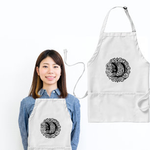 Vintage Monogram Letter V Initial Alphabet Logo Standard Apron