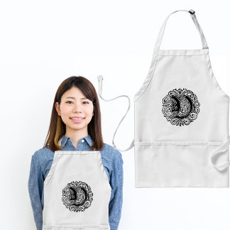 Vintage Monogram Letter V Initial Alphabet Logo Standard Apron
