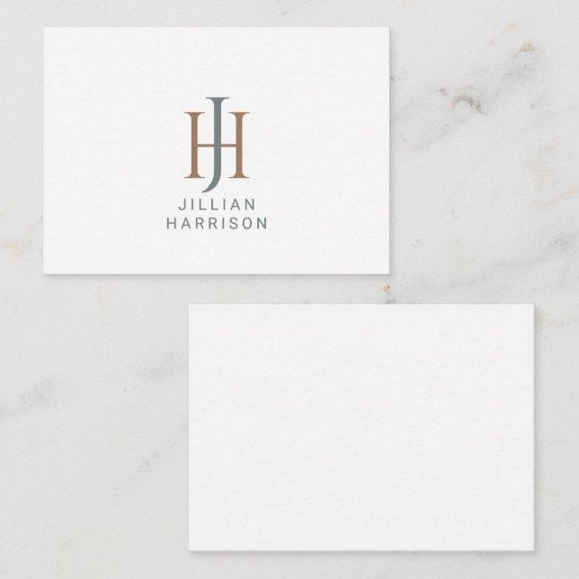Vintage Monogram Logo Card (Front/Back)