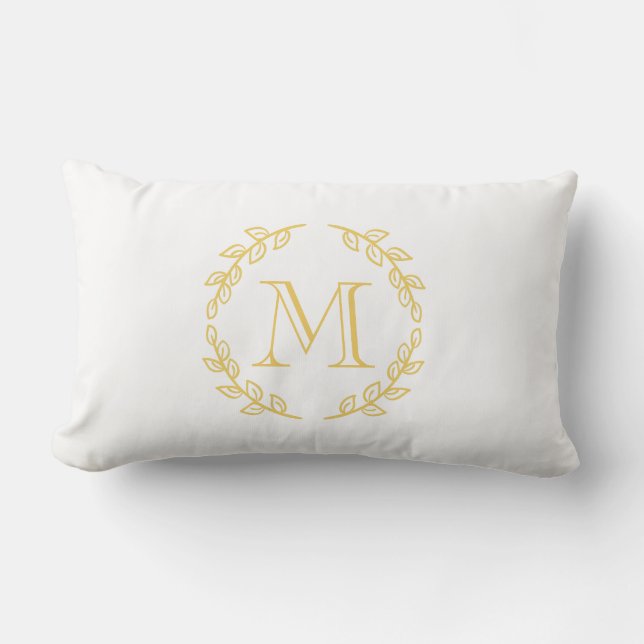 Vintage Monogram Lumbar Cushion (Front)