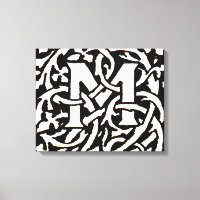 Vintage Monogram M Art Nouveau Letter