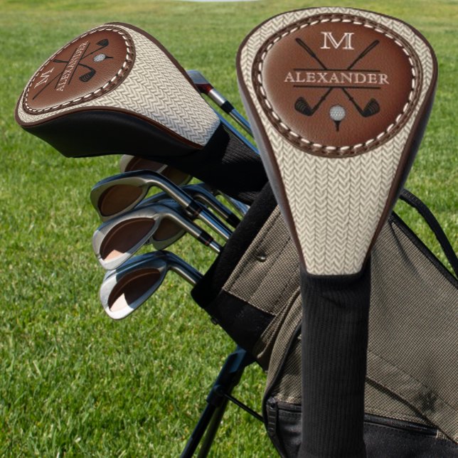 Vintage Monogram Name Logo  Golf Head Cover (Creator Uploaded)