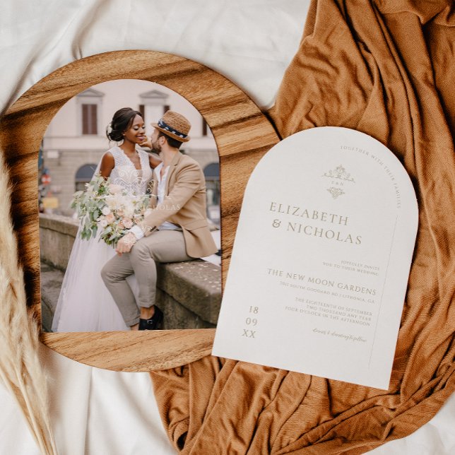 Vintage Monogram | Ornate Boho Wedding Invitation (Creator Uploaded)