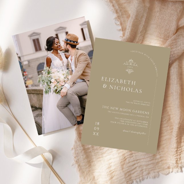 Vintage Monogram | Ornate Boho Wedding Invitation (Creator Uploaded)