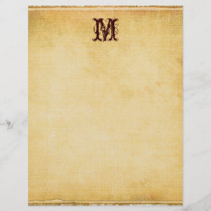 Vintage Monogram Parchment Paper