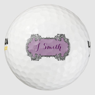 Vintage Monogram Personalised Golf Gift Balls
