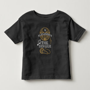 Vintage Monogram singer funny music microphone Toddler T-Shirt