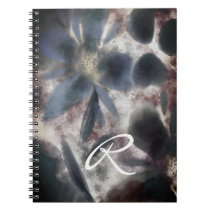 Vintage Monogram Watercolour Floral Notebook