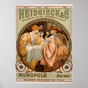 Vintage Monopole, Reims Champagne Advertising Art Poster