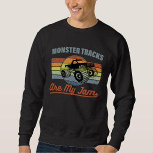Vintage Monster Track Are My Jam Girls Boys Sweatshirt