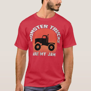 Vintage Monster Truck are My Jam funny Truck Boys  T-Shirt