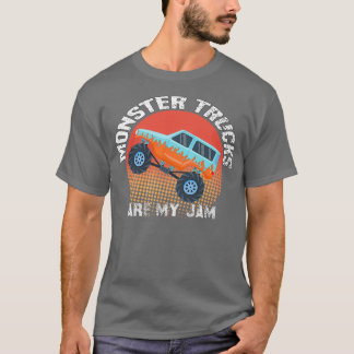 Vintage Monster Truck are My Jam funny Truck Boys  T-Shirt