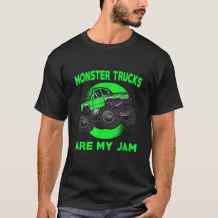 Vintage Monster Truck Are My Jam Retro Sunset USA  T-Shirt