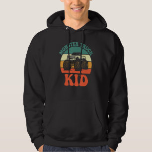 Vintage Monster Truck Kids Gift Hoodie