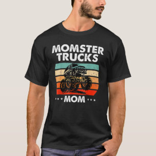 Vintage Monster Truck Mum Retro Sunset Cool Engine T-Shirt