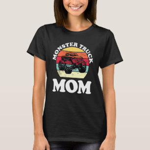 Vintage Monster Truck Mum Retro Sunset Engines Wom T-Shirt