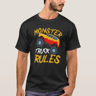 Vintage Monster Truck Rules Cool Engines Truck   1 T-Shirt