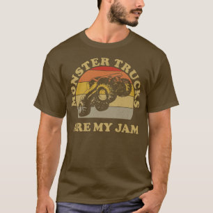 Vintage Monster Trucks Are My Jam Shirt Retro Suns